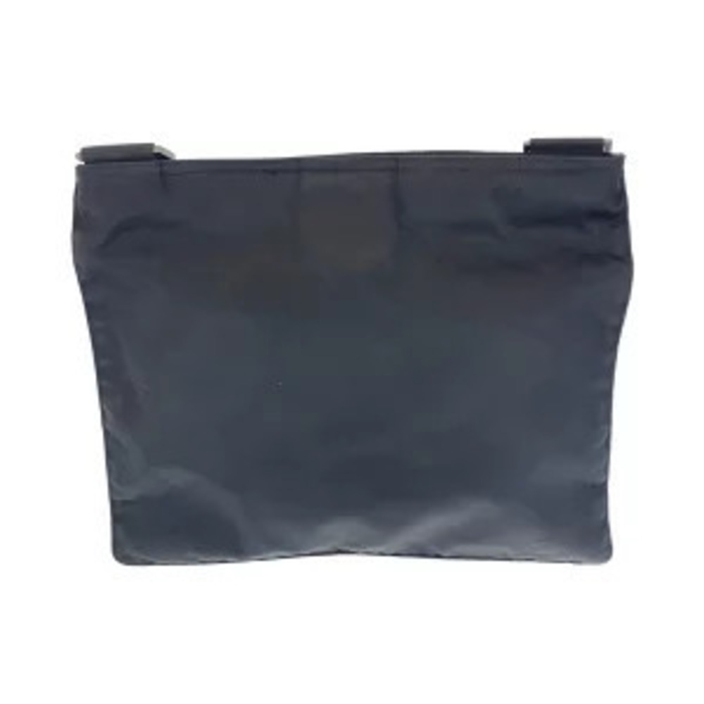Prada triangular bag Tessuto sacoche shoulder black plate Black